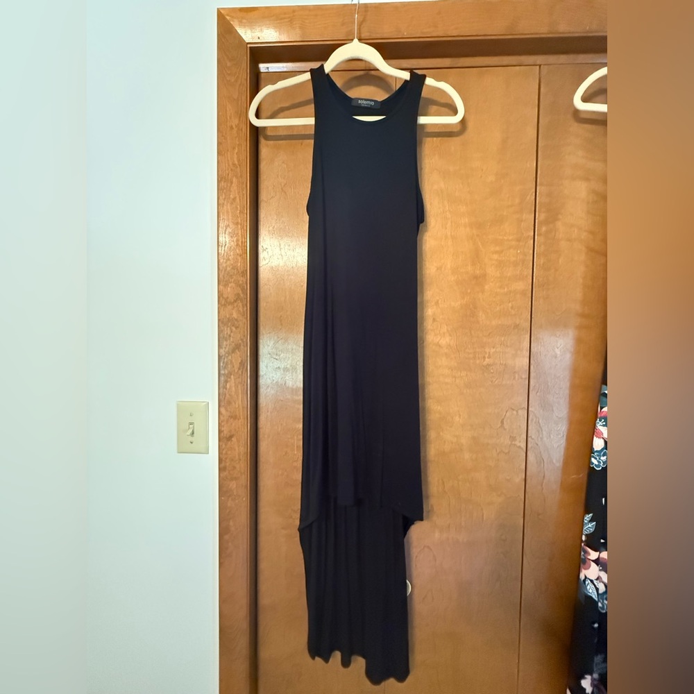 Solemio Los Angeles High Low Black Dress